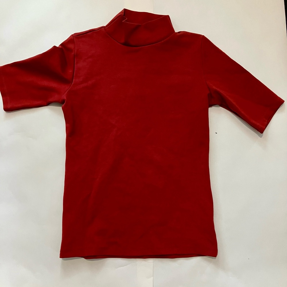 Red Short Sleeve Tee Casual Top